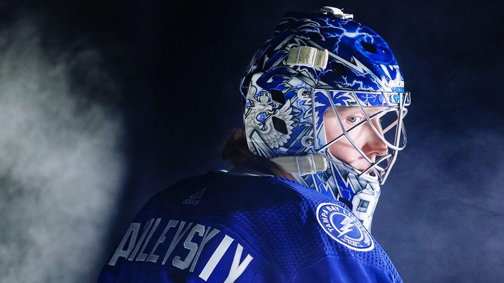 шлем Василевского, Тампа-Бэй, НХЛ — Шлем Василевского с гербом России от Тампы