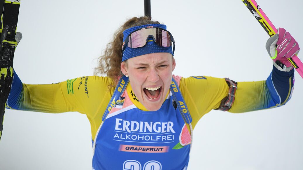 Ханна Эберг гонка преследования — Ханна Эберг одержала победу в гонке преследования в Норвегии